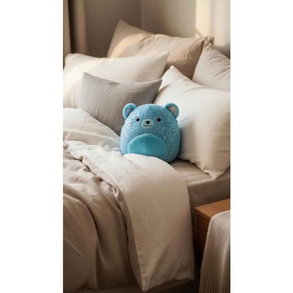 Squishmallows Sarge Blue Jaguar Plush Iridescent Spots Soft Stuffed 8 in‎